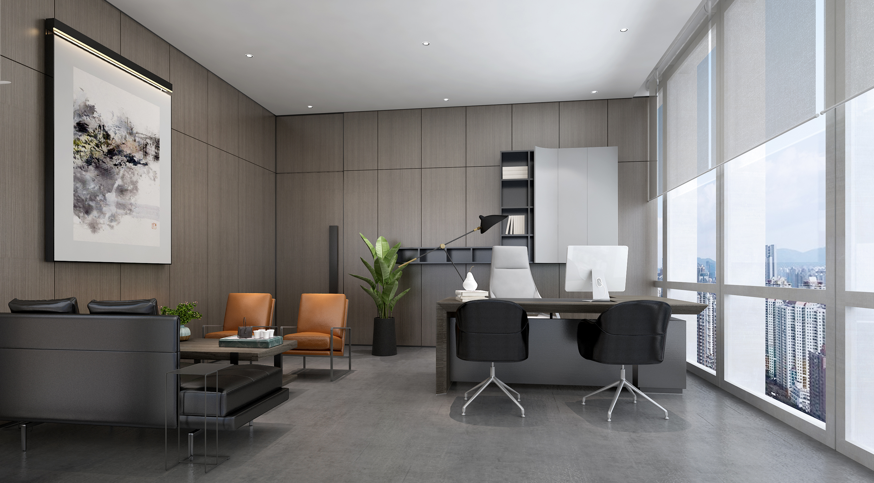 虹口區(qū)來福士辦公室設(shè)計裝修圖-第2張圖片-上海古都建筑設(shè)計集團(tuán)