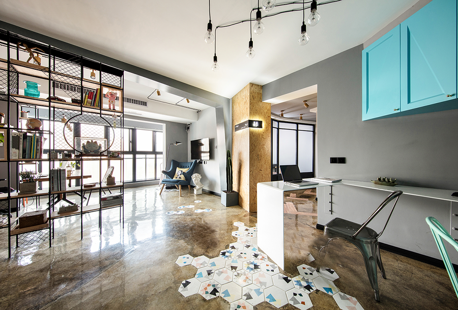 徐匯區(qū)復(fù)式工業(yè)風(fēng)辦公室裝修設(shè)計-第3張圖片-上海古都建筑設(shè)計集團(tuán)