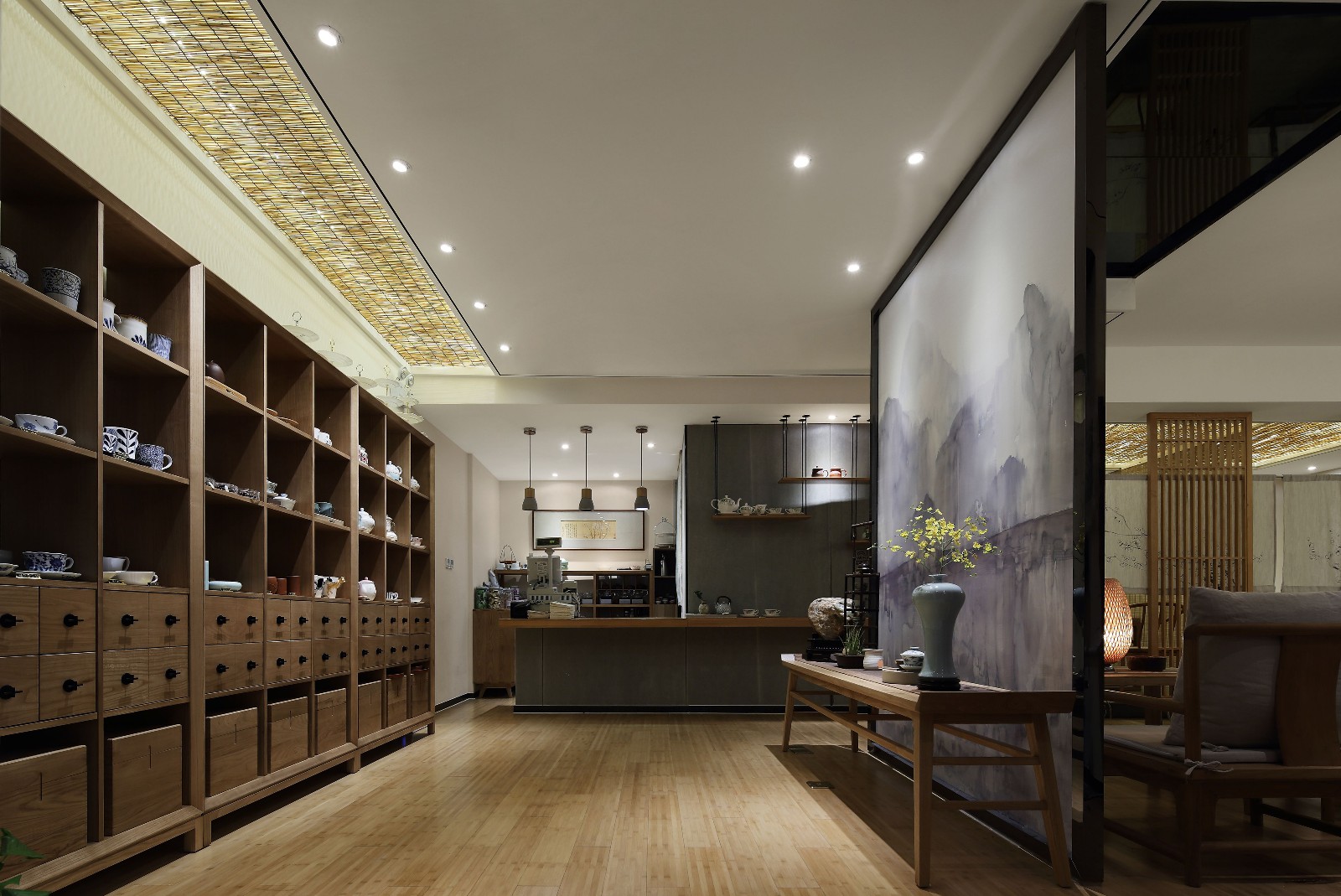 普陀區(qū)120平茶莊裝修設(shè)計-第3張圖片-上海古都建筑設(shè)計集團
