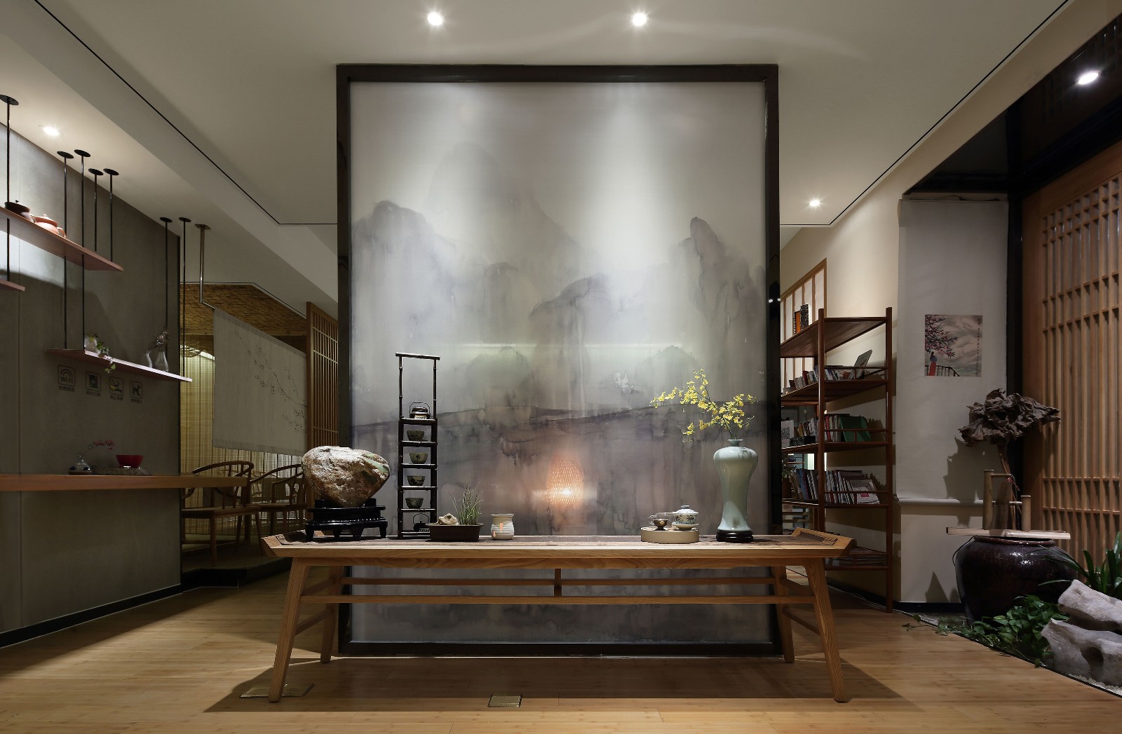 普陀區(qū)120平茶莊裝修設(shè)計-第4張圖片-上海古都建筑設(shè)計集團