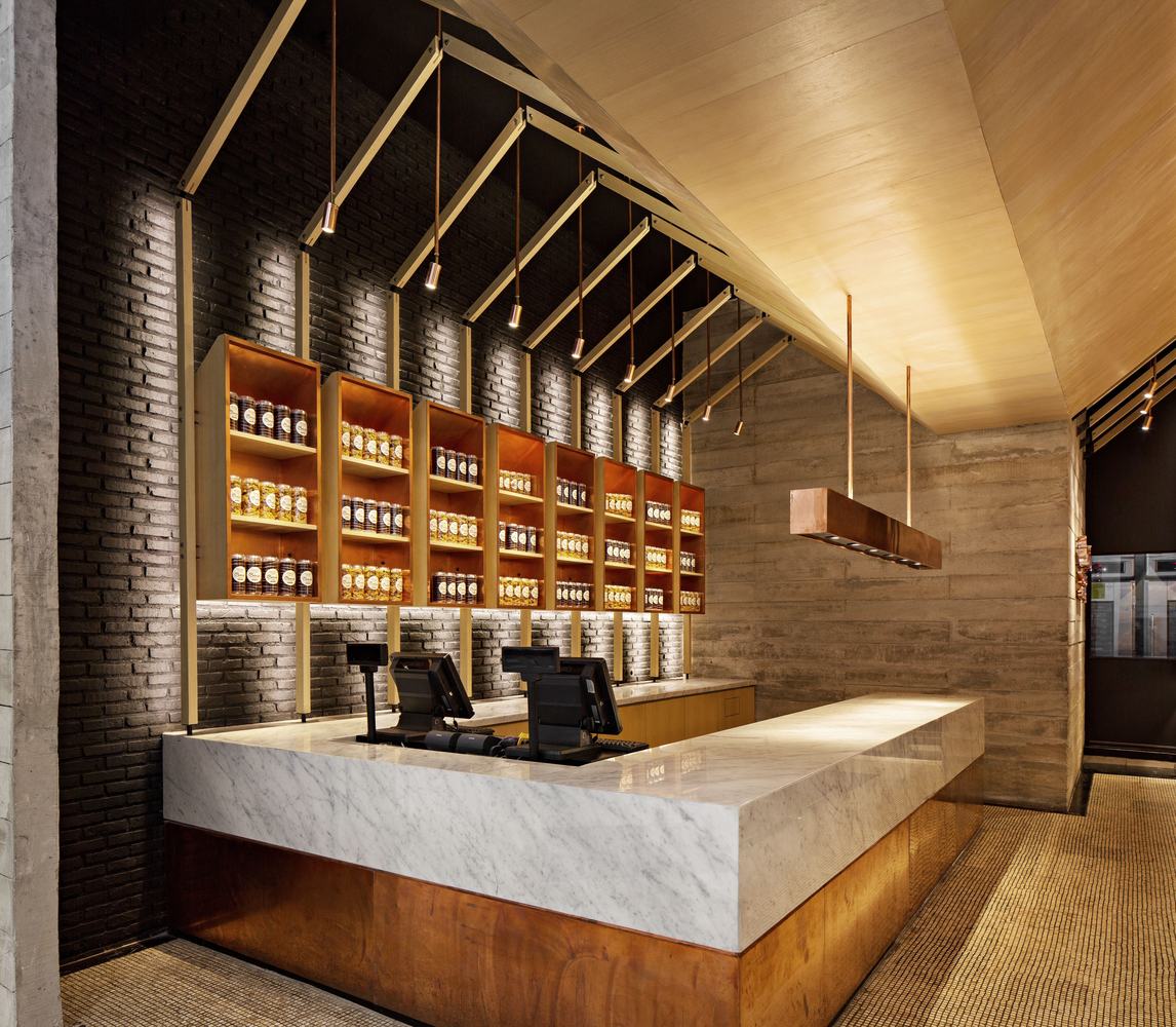 上海辦公室裝修收銀臺裝修設(shè)計(jì)-第2張圖片-上海古都建筑設(shè)計(jì)集團(tuán)