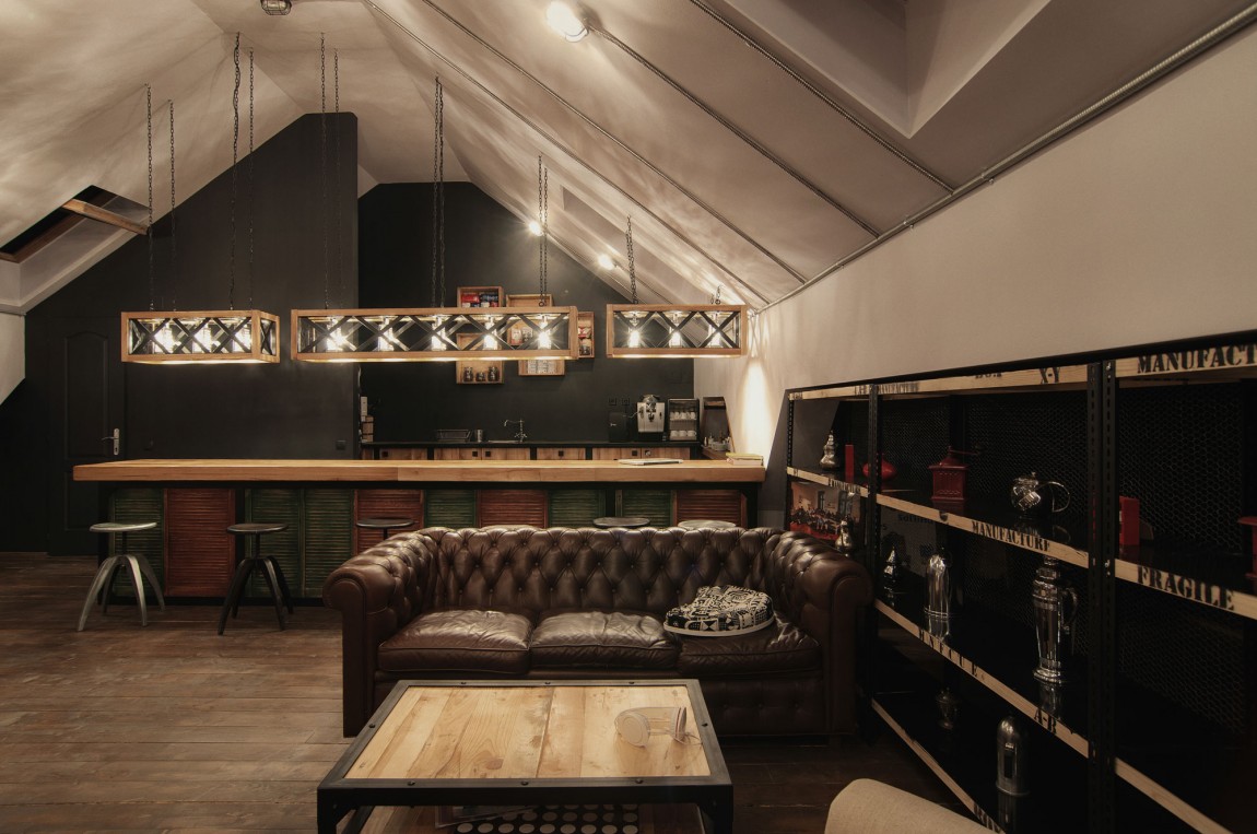 浦東新區(qū)120平工業(yè)風咖啡廳裝修設計-第15張圖片-上海古都建筑設計集團