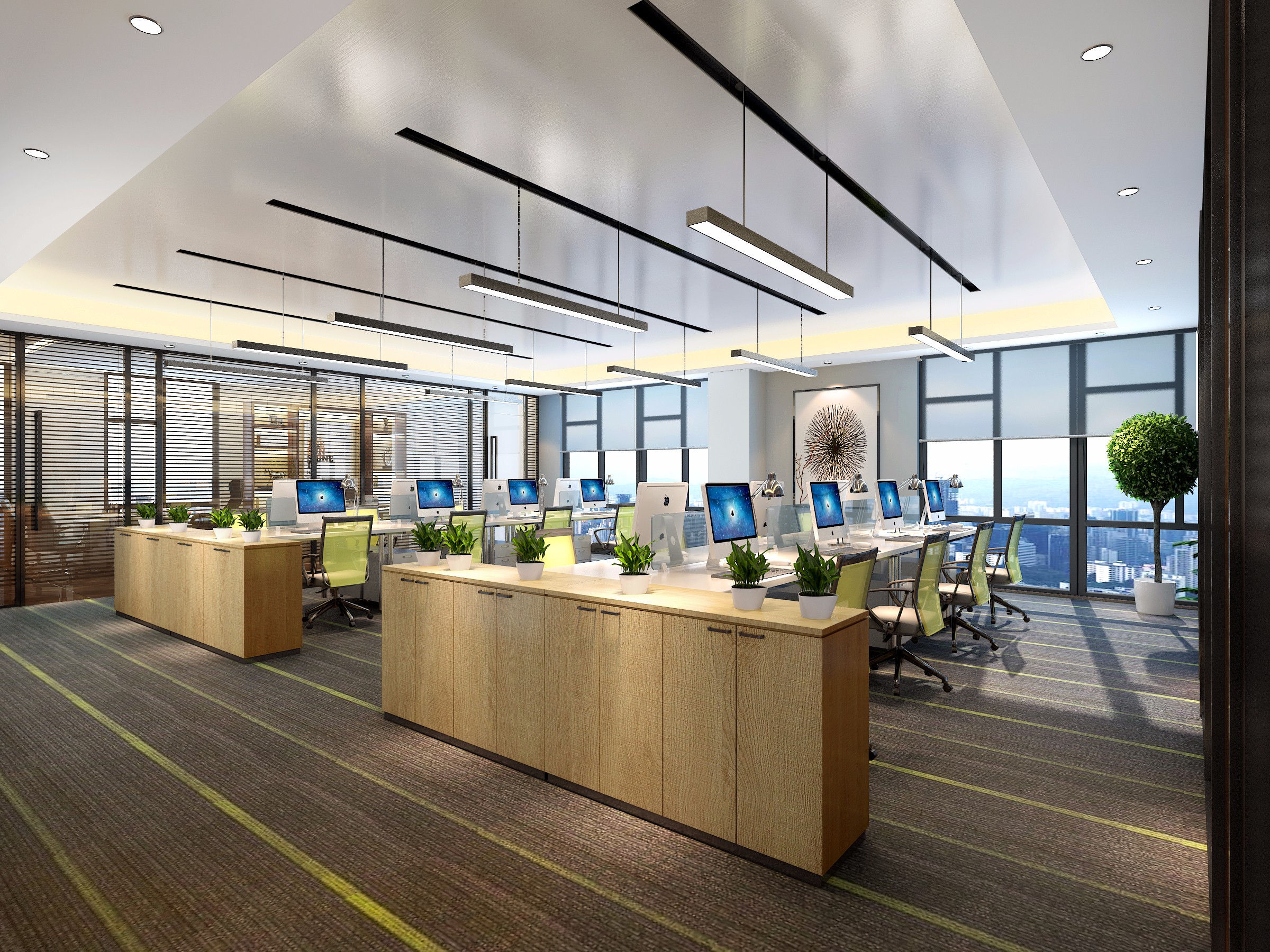 地產(chǎn)開發(fā)公司辦公室裝修設(shè)計-第3張圖片-上海古都建筑設(shè)計集團