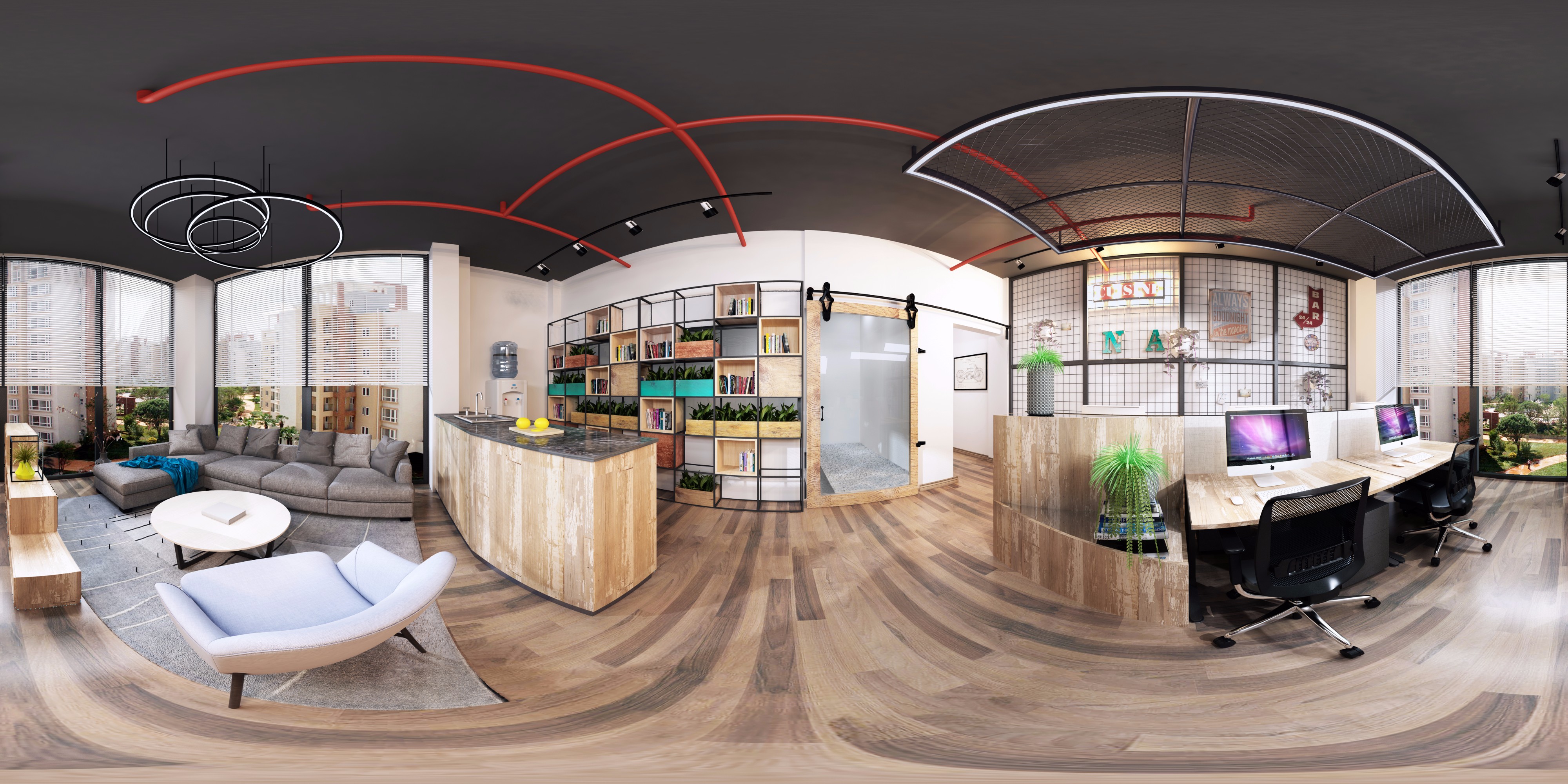 浦東新區(qū)奢華工業(yè)風(fēng)辦公室裝修設(shè)計-第2張圖片-上海古都建筑設(shè)計集團