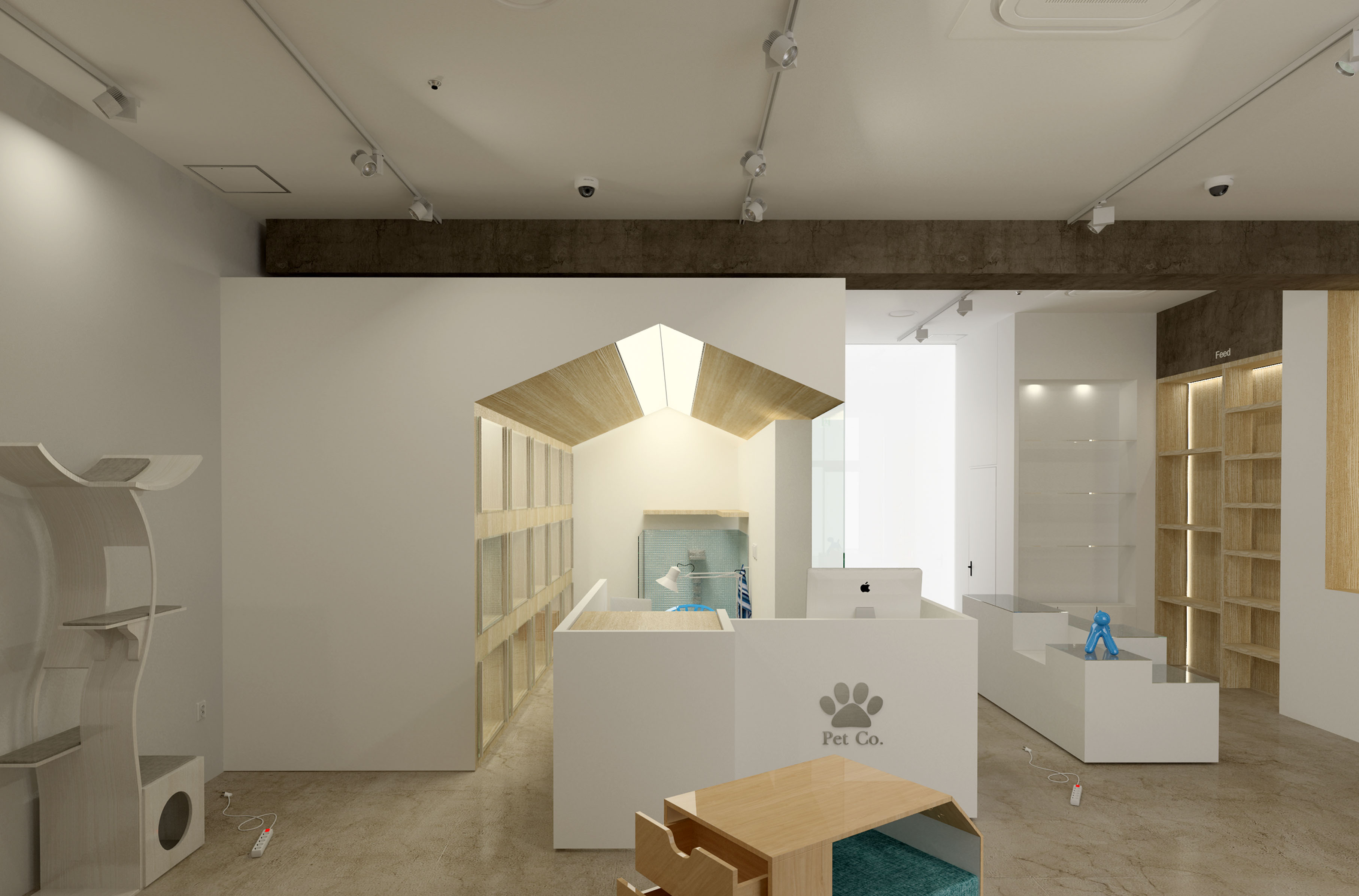 簡約風(fēng)格寵物一體店裝修設(shè)計(jì)-第2張圖片-上海古都建筑設(shè)計(jì)集團(tuán)