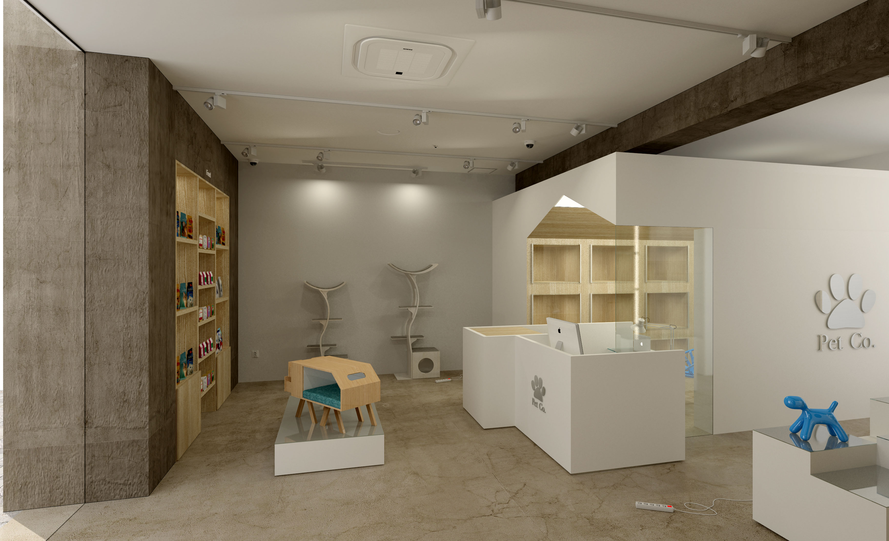 簡約風(fēng)格寵物一體店裝修設(shè)計(jì)-第3張圖片-上海古都建筑設(shè)計(jì)集團(tuán)