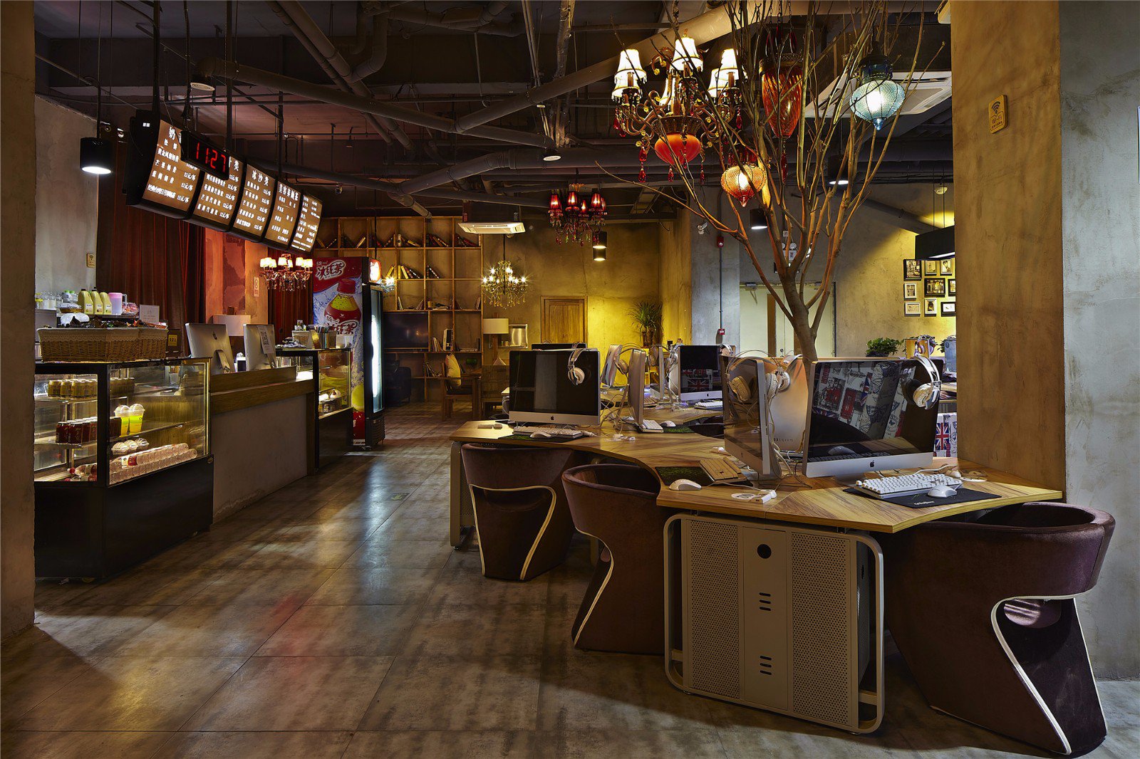 復古工業(yè)風網吧裝修設計-第5張圖片-上海古都建筑設計集團