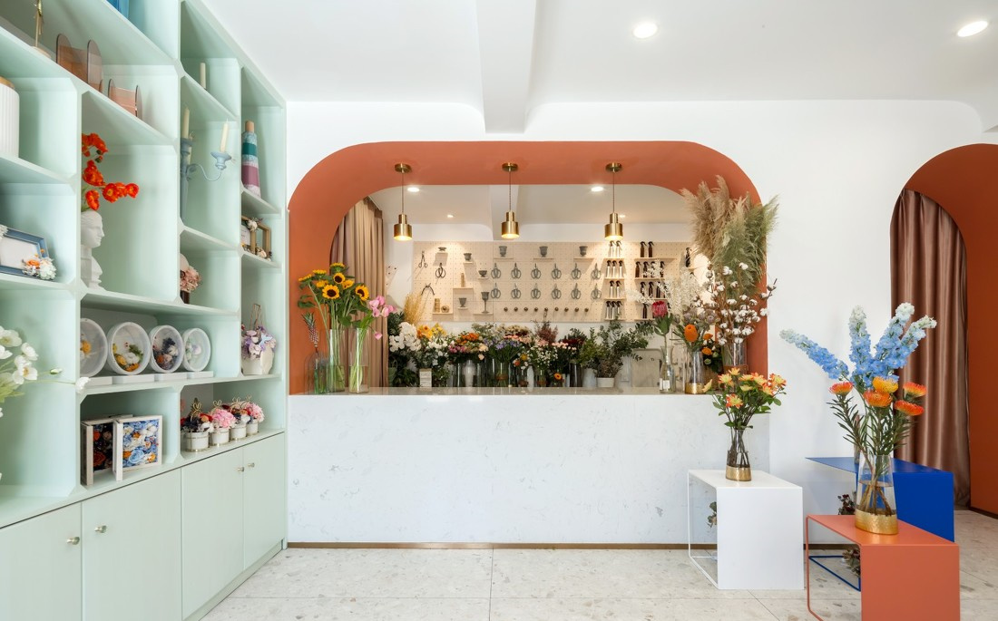 小型清新休閑花店裝修設(shè)計-第2張圖片-上海古都建筑設(shè)計集團(tuán)